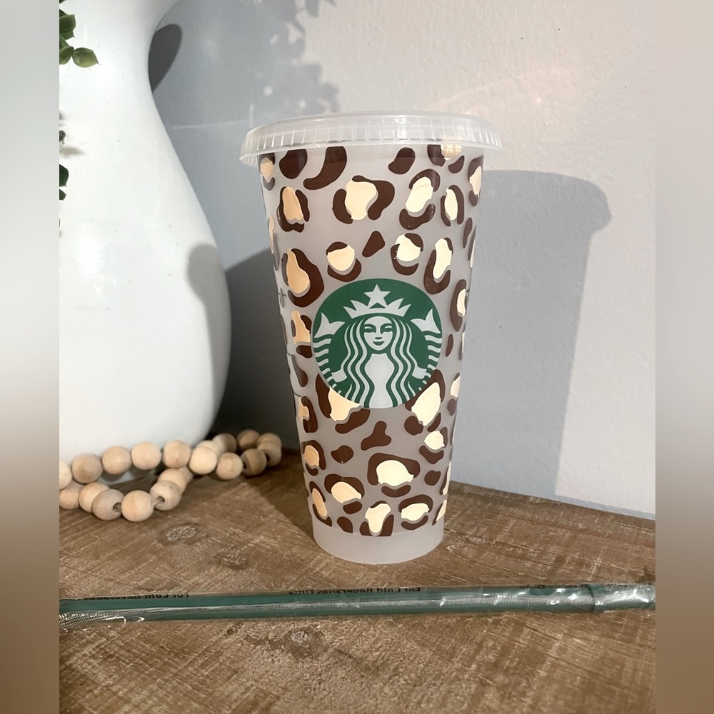 Leopard print venti cold cup